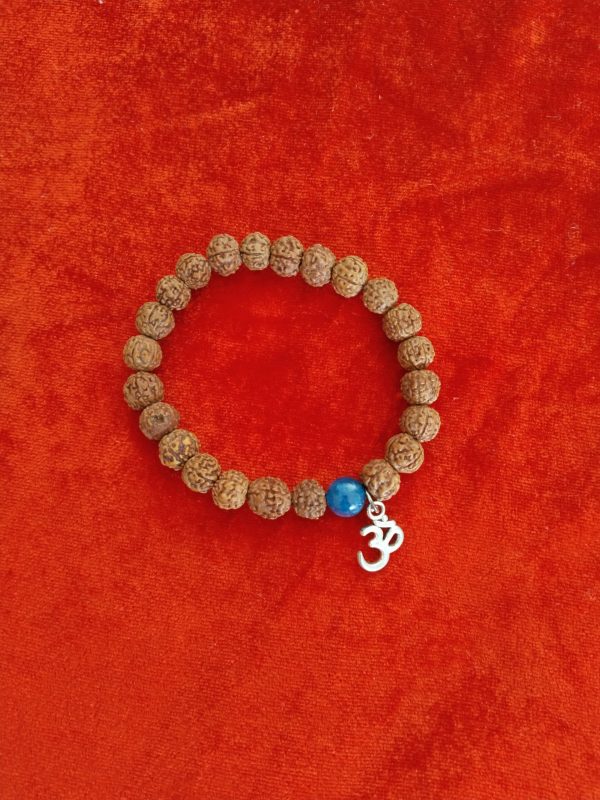 Original Nepali Abhimantrit Rudraksha Bracelet (With Silver Om)